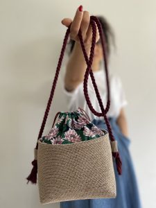 Small Cross-body Basket Lily Green