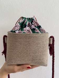Small Cross-body Basket Lily Green
